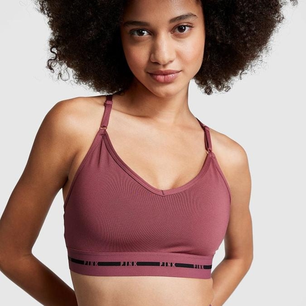 PINK Victoria's Secret Pink Sports Bra Seamless Racerback